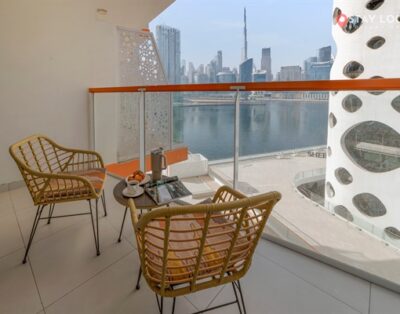 Urban Haven w/ Canal & Burj View Apartment | Millennium Binghatti Residences, Business Bay