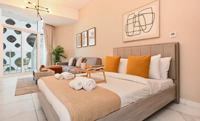 Urban Haven w/ Canal & Burj View Apartment | Millennium Binghatti Residences, Business Bay