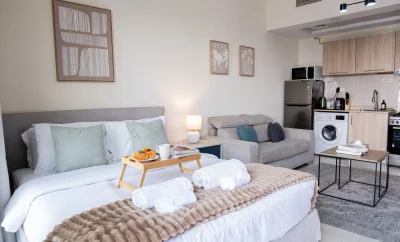 Studio Apartment | AG Towers Business Bay with City View Balcony