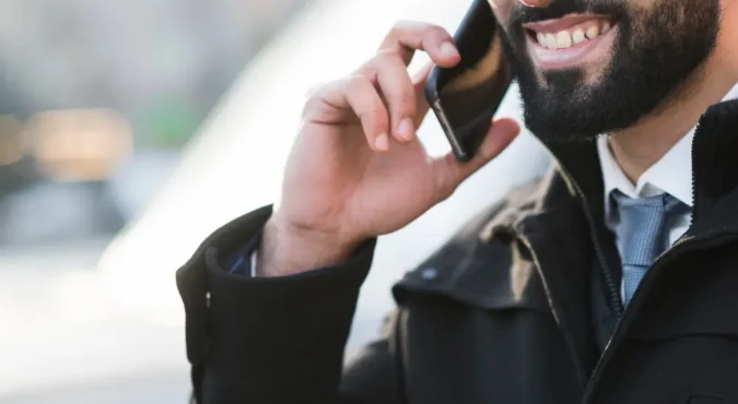 Man on phone Man on phone